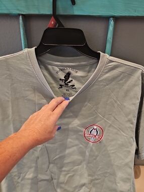 Shelby Men's V-Neck Short Sleeve T‑Shirt — Gray
